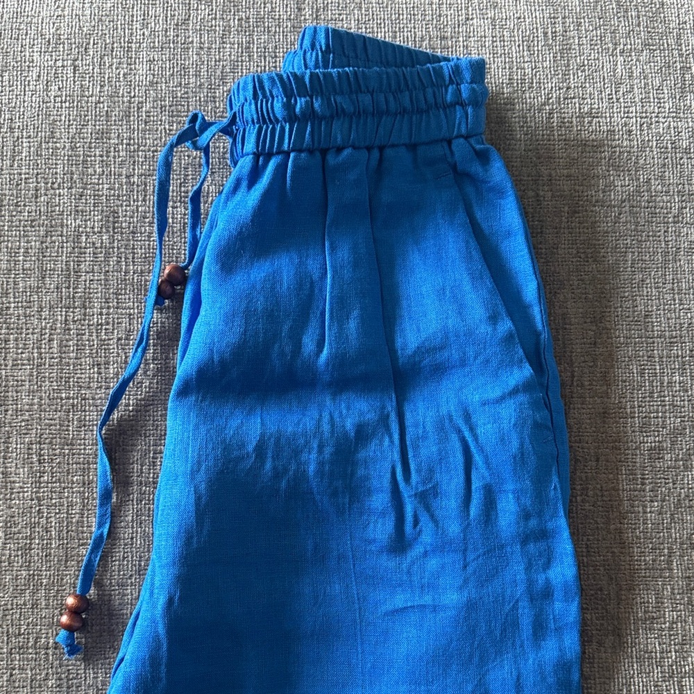 Zara Azure Drawstring Pants - Picture 2 of 5
